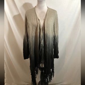 Colleen Lopez Gary/Charcoal Open Front Sweater - Womens XL